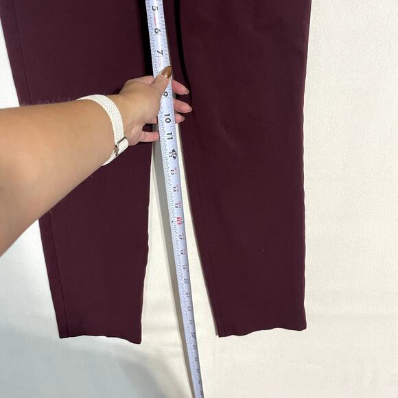 Express Women's Burgundy Columnist Ankle Pants Trousers - Size 2 - Picture 6 of 9